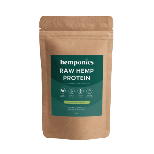 Raw Hemp Protein Powder. Made in Australia by Hemponics